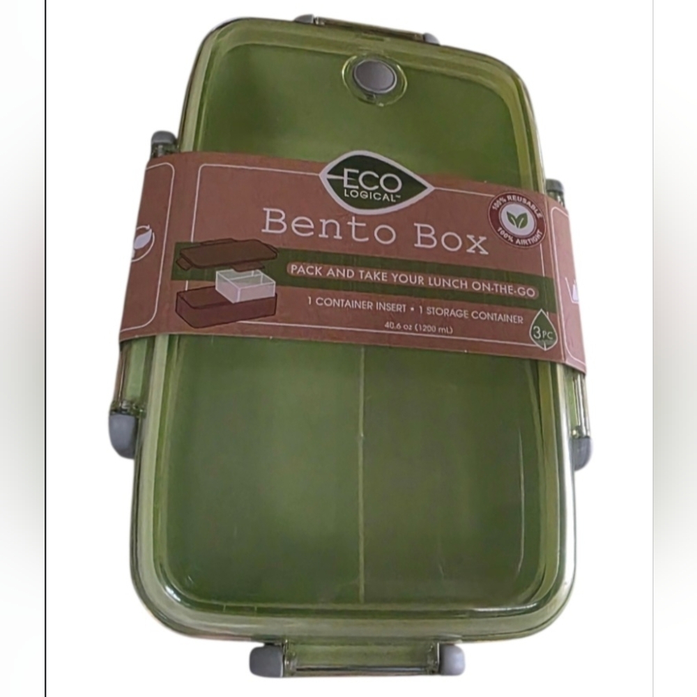 NEW ECOlogical Benton Box Lunch Box Snack Box. BPA free. Dishwasher safe.